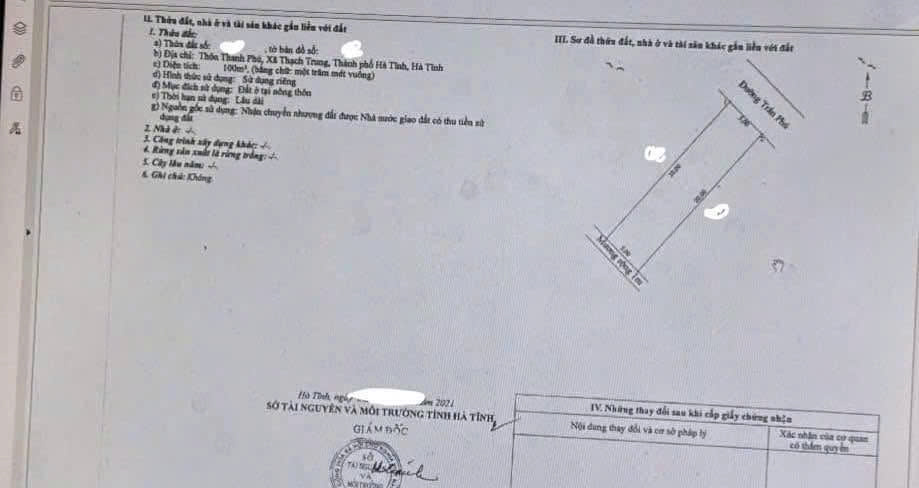 Cần bán nhanh lô đất mặt tiền kinh doanh Quốc Lộ 1A, số 657 Trần Phú - Phường Thạch Trung - Thành Phố Hà Tĩnh