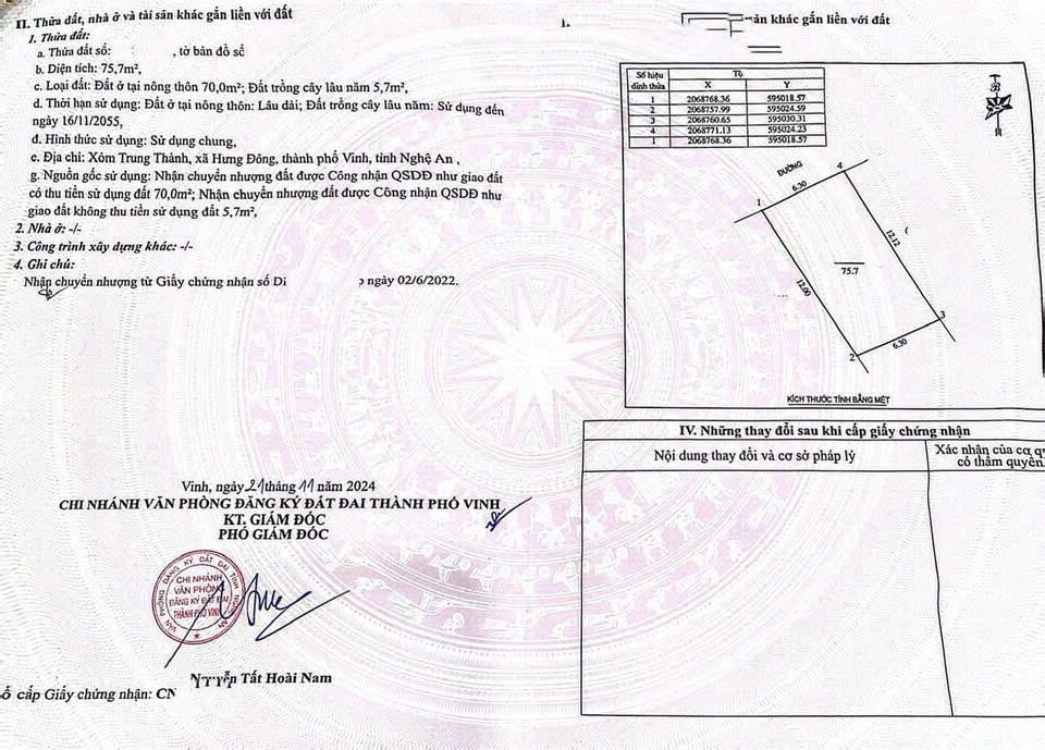 Bán nhà cấp 4 - Xóm Trung Thành - Xã Hưng Đông - Thành Phố Vinh