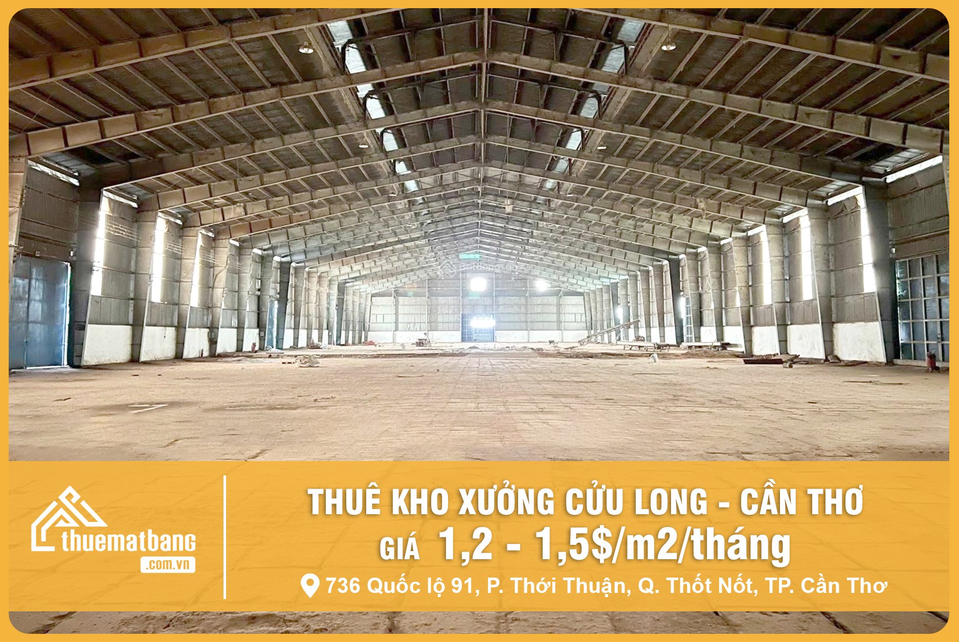 THUÊ KHO XƯỞNG CỬU LONG - CẦN THƠ